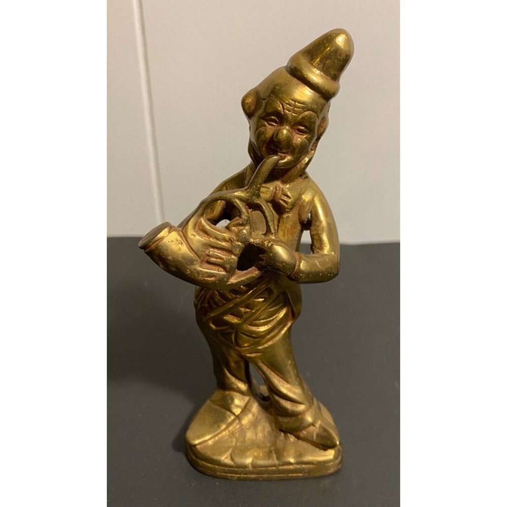Gatco Brass Clown With French Horn